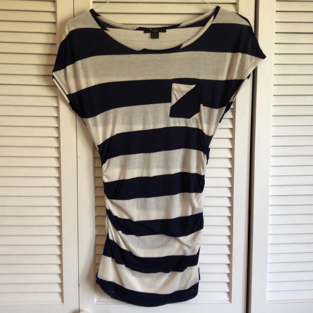 Blue striped shirt
